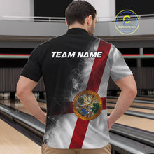 Load image into Gallery viewer, Custom Smoke Florida Flag Bowling Men Team Shirts, Patriotic Florida Bowling Jerseys IPHW10626