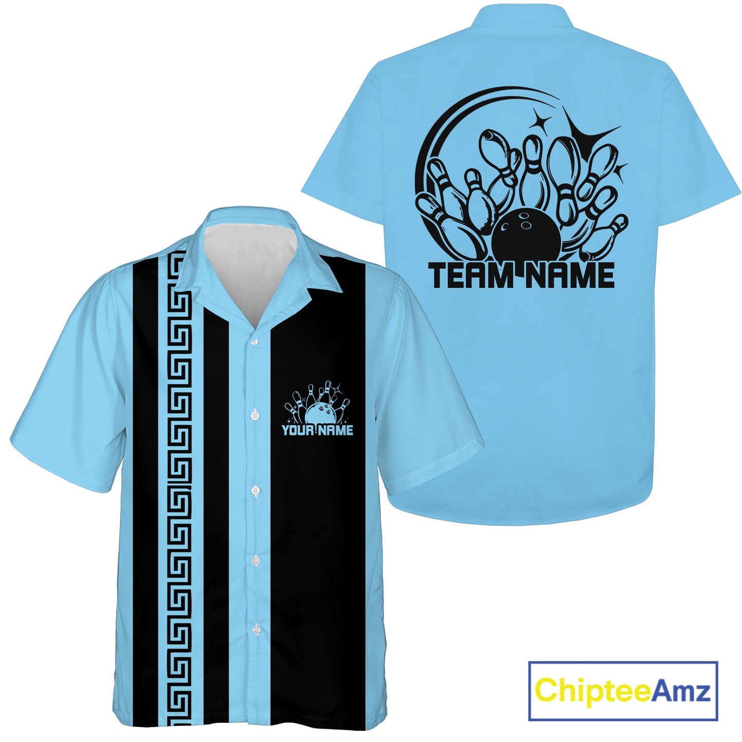 Custom Classic Vintage Bowling Team Shirts, 50S Retro Bowling Button Up ShirtIPHW10868