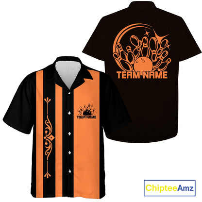 Custom Classic Vintage Bowling Team Shirts, 50S Retro Bowling Button Up ShirtIPHW10869