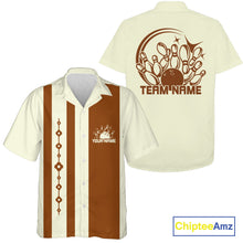 Load image into Gallery viewer, Custom Classic Vintage Bowling Team Shirts, 50S Retro Bowling Button Up ShirtIPHW10871