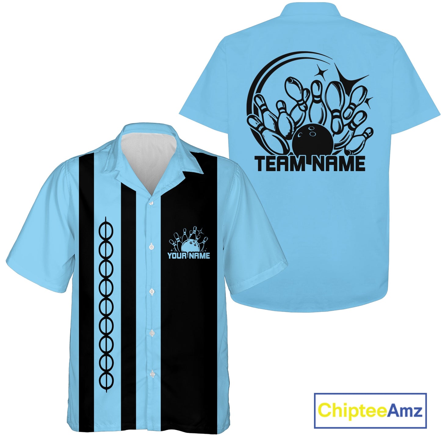 Custom Classic Vintage Bowling Team Shirts, 50S Retro Bowling Button Up ShirtIPHW10872