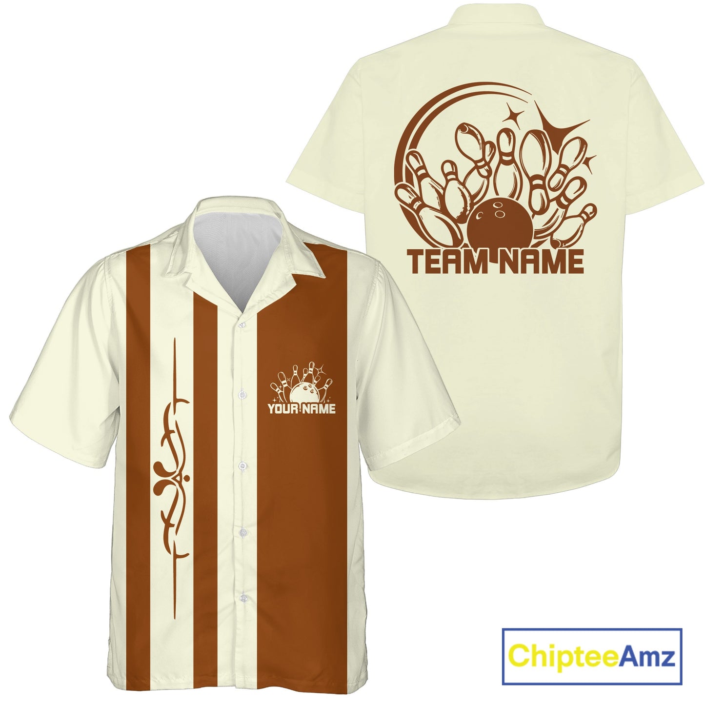 Custom Classic Vintage Bowling Team Shirts, 50S Retro Bowling Button Up ShirtIPHW10874