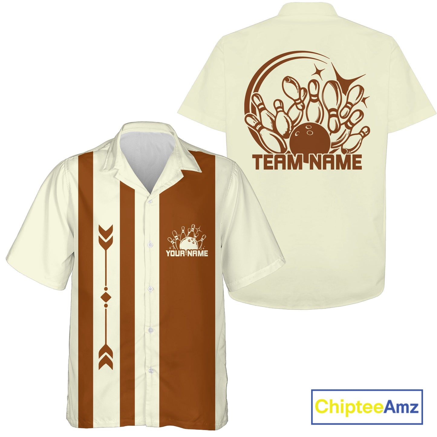 Custom Classic Vintage Bowling Team Shirts, 50S Retro Bowling Button Up ShirtIPHW10875