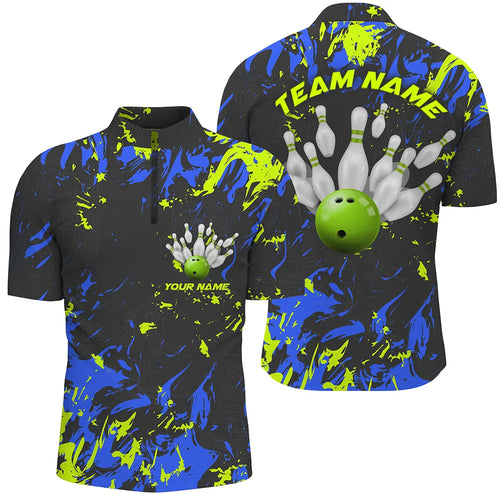 Custom Bowling Jerseys For Men, Personalized Bowling Team Shirts Bowling Pin And Ball IPHW5183