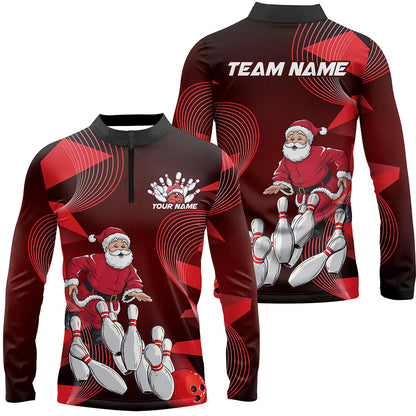 Pink Custom Christmas Bowling Team Shirts For Men, Xmas Bowling Team Outfits Christmas Gifts IPHW7858