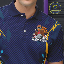 Load image into Gallery viewer, Custom Funny Turkey Bowling Team Shirts For Men, Thanksgiving Bowling Uniform Bowler Outfit IPHW7872