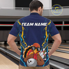 Load image into Gallery viewer, Custom Funny Turkey Bowling Team Shirts For Men, Thanksgiving Bowling Uniform Bowler Outfit IPHW7872