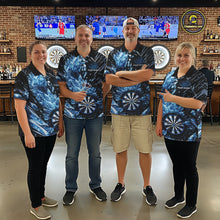 Load image into Gallery viewer, Custom Blue Ice Crystal Dart Jerseys, Ice Dart Team Multi Styles Shirts For Men, Women And Kids IPHW10403