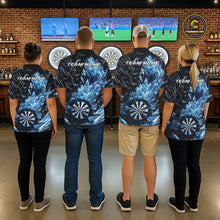 Load image into Gallery viewer, Custom Blue Ice Crystal Dart Jerseys, Ice Dart Team Multi Styles Shirts For Men, Women And Kids IPHW10403