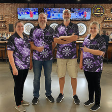 Load image into Gallery viewer, Custom Purple Ice Crystal Dart Jerseys, Ice Dart Team Multi Styles Shirts For Men, Women And Kids IPHW10404