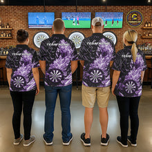 Load image into Gallery viewer, Custom Purple Ice Crystal Dart Jerseys, Ice Dart Team Multi Styles Shirts For Men, Women And Kids IPHW10404