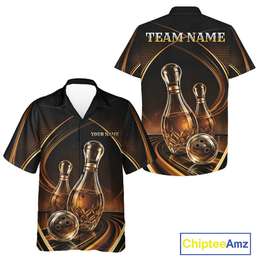 Custom Wine Bowling Men And Women Button Up Shirts, Wine Lovers Bowling Team Jersey IPHW11828