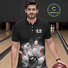 Load image into Gallery viewer, Custom Smoke Bowling Shirts For Men, Bowling Uniform Team Bowling Jerseys IPHW7373