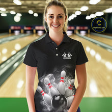 Load image into Gallery viewer, Custom Smoke Bowling Shirts For Women, Bowling Uniform Team Bowling Jerseys IPHW7373