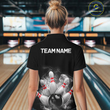 Load image into Gallery viewer, Custom Smoke Bowling Shirts For Women, Bowling Uniform Team Bowling Jerseys IPHW7373
