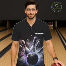 Load image into Gallery viewer, Custom Bowling Hawaiian Shirts For Men And Women Smoke Bowling Team Jerseys Strike Bowling Shirts IPHW5402