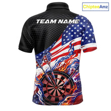 Load image into Gallery viewer, Custom Patriotic Dart Multi Styles Shirts For Men, Women And Kids, US Flag Flame Dartboard Dart Team Jerseys IPHW10407