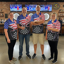 Load image into Gallery viewer, Personalized Team Name Patriotic US Flag Dart Team Jerseys, Dart Uniform Dart Players Outfit For Kids And Adult IPHW10408