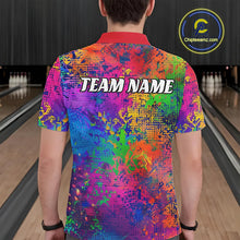 Load image into Gallery viewer, Custom Colorful Bowling Polo Shirts For Men, Pride Colors Outfit Bowling Men'S Shirts IPHW6788