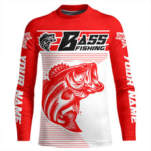 Load image into Gallery viewer, Custom Bass Fishing Jerseys, Largemouth Bass Long Sleeve Uv Protection Fishing Shirts IPHW5757