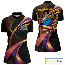 Load image into Gallery viewer, Bowling shirt with colorful design and 'Team Name' text on a white background