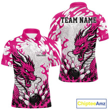 Load image into Gallery viewer, Pink and white sports jersey with dragon design on a white background, featuring 'Chiptee Amz' branding.