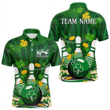 Load image into Gallery viewer, Custom Green St Patrick&#39;S Day Bowling Polo Shirts For Men, Celtic Team Bowling Outfits IPHW8375