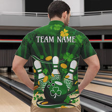 Load image into Gallery viewer, Custom Green St Patrick&#39;S Day Bowling Quarter-Zip Shirts For Men, Celtic Team Bowling Outfits IPHW8375