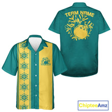 Load image into Gallery viewer, Custom Retro 50S Christmas Bowling Button Up Shirts, Vintage Xmas Bowling Shirt IPHW10105