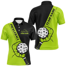 Load image into Gallery viewer, Black And Green Custom Pickleball Team Shirts For Men, Pickleball Jersey Men'S Pickleball Outfit IPHW7458