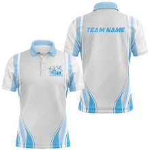 Load image into Gallery viewer, Blue Bowling Shirts For Men And Women, Custom Name Bowling Uniforms Bowling Jerseys IPHW6956