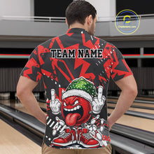 Load image into Gallery viewer, Custom Funny Christmas Bowling Men Quarter-Zip Shirts, Crazy Bowling Ball Xmas Outfit IPHW10130