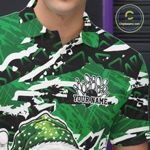 Load image into Gallery viewer, Custom Funny Christmas Bowling Men Polo Shirts, Crazy Bowling Ball Xmas Outfit IPHW10132