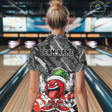 Load image into Gallery viewer, Custom Funny Christmas Bowling Women Quarter-Zip Shirts, Crazy Bowling Ball Xmas Outfit IPHW10134