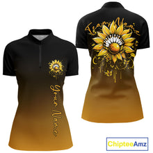 Load image into Gallery viewer, Custom Butterfly Sunflower Bowling Women Quarter-Zip Shirts, Bowling Tournament Shirt IPHW10263