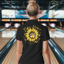 Load image into Gallery viewer, Custom Butterfly Sunflower Bowling Women Polo Shirts, Sunflower Bowling Tournament Shirt IPHW10264