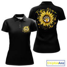 Load image into Gallery viewer, Custom Butterfly Sunflower Bowling Women Polo Shirts, Sunflower Bowling Tournament Shirt IPHW10264