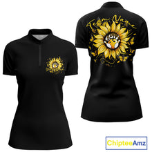 Load image into Gallery viewer, Custom Butterfly Sunflower Bowling Women Quarter-Zip Shirts, Bowling Tournament Shirt IPHW10264