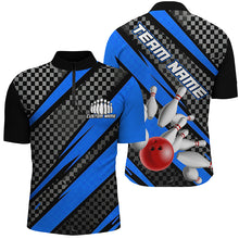 Load image into Gallery viewer, Splatter Pins Custom Bowling Team Shirts For Men And Women, Bowling Tournament Shirt | Blue IPHW6472