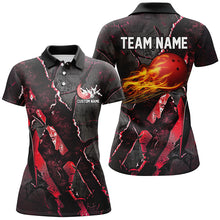 Load image into Gallery viewer, Red Flame Bowling Ball Customize Bowling Team Shirts, Bowling Tournament Outfits IPHW6482