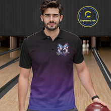 Load image into Gallery viewer, Custom Colorful Butterfly Bowling Men Polo Shirt, Bowling Tournament Team Shirt IPHW11031