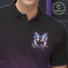 Load image into Gallery viewer, Custom Colorful Butterfly Bowling Men Polo Shirt, Bowling Tournament Team Shirt IPHW11031