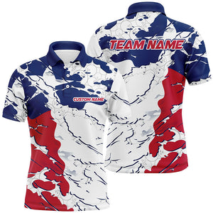 Bowling Ball Pattern Texas Flag Custom Unisex Bowling Team Shirts, Patriotic Bowling Jerseys IPHW6494