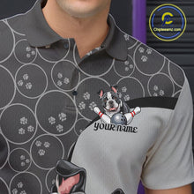 Load image into Gallery viewer, Custom Cute Funny French Bulldog Bowling Men Polo Shirts, Dog Lovers Bowling Shirt IPHW10286