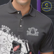 Load image into Gallery viewer, Custom Cute Funny French Bulldog Bowling Men Polo Shirts, Dog Lovers Bowling Shirt IPHW10289