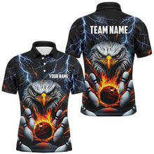 Load image into Gallery viewer, Thunder Lightning Storm Custom Flame Eagle Bowling Shirts For Men, Fire Bowling Jerseys IPHW7580