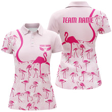 Load image into Gallery viewer, Pink Flamingo Customized Bowling Shirts For Women, Bowling Tournament Shirts For Bowlers IPHW6680