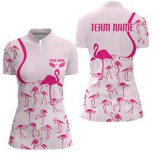 Load image into Gallery viewer, Pink Flamingo Customized Bowling Shirts For Women, Bowling Tournament Shirts For Bowlers IPHW6680