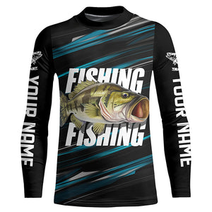 Largemouth Bass Fishing Custom Long Sleeve Tournament Shirts, Men And Women Bass Fishing Jerseys IPHW6682