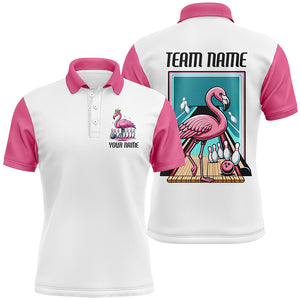 Flamingo On The Lane Custom Pink Flamingo Bowling Bowling Team Shirts For Men And Women IPHW6698